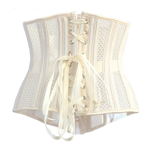 Corset Palace en dentelle et maille pour femmes, creux et respirant