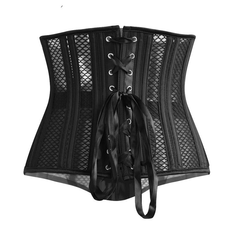 Lace Mesh Palace Corset Women Hollow And Breathable