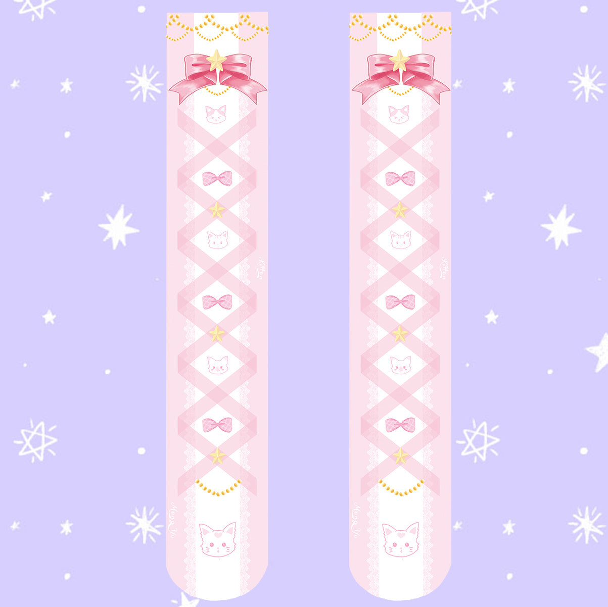 Cute cat bow lolita stockings