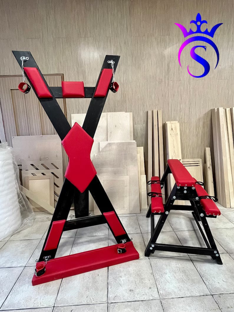 Croix de Saint André BDSM Personnalisée (Acompte)